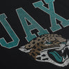Jacksonville Jaguars NFL Womens Rhinestone Logo Crop Top (PREORDER - SHIPS LATE SEPTEMBER)