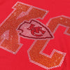 Kansas City Chiefs NFL Womens Rhinestone Logo Crop Top (PREORDER - SHIPS MID SEPTEMBER)