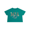 Miami Dolphins NFL Womens Rhinestone Logo Crop Top (PREORDER - SHIPS MID SEPTEMBER)