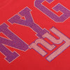 New York Giants NFL Womens Rhinestone Logo Crop Top (PREORDER - SHIPS LATE SEPTEMBER)