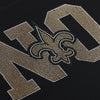 New Orleans Saints NFL Womens Rhinestone Logo Crop Top (PREORDER - SHIPS LATE SEPTEMBER)