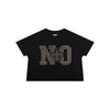 New Orleans Saints NFL Womens Rhinestone Logo Crop Top (PREORDER - SHIPS LATE SEPTEMBER)