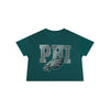 Philadelphia Eagles NFL Womens Rhinestone Logo Crop Top (PREORDER - SHIPS MID SEPTEMBER)