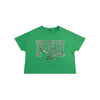 Philadelphia Eagles NFL Womens Kelly Green Rhinestone Logo Crop Top (PREORDER - SHIPS MID SEPTEMBER)