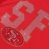 San Francisco 49ers NFL Womens Rhinestone Logo Crop Top (PREORDER - SHIPS MID SEPTEMBER)