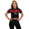 Arizona Cardinals NFL Womens Distressed Wordmark Crop Top