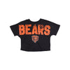 Chicago Bears NFL Womens Distressed Wordmark Crop Top