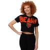 Chicago Bears NFL Womens Distressed Wordmark Crop Top