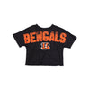 Cincinnati Bengals NFL Womens Distressed Wordmark Crop Top