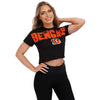 Cincinnati Bengals NFL Womens Distressed Wordmark Crop Top