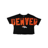 Denver Broncos NFL Womens Distressed Wordmark Crop Top