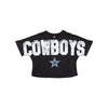 Dallas Cowboys NFL Womens Distressed Wordmark Crop Top