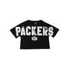 Green Bay Packers NFL Womens Distressed Wordmark Crop Top