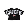 Kansas City Chiefs NFL Womens Distressed Wordmark Crop Top