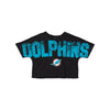 Miami Dolphins NFL Womens Distressed Wordmark Crop Top