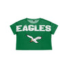 Philadelphia Eagles NFL Womens Petite Distressed Wordmark Crop Top