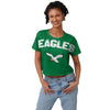 Philadelphia Eagles NFL Womens Petite Distressed Wordmark Crop Top