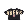 San Francisco 49ers NFL Womens Distressed Wordmark Crop Top