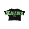 Seattle Seahawks NFL Womens Distressed Wordmark Crop Top