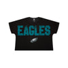 Philadelphia Eagles NFL Womens Distressed Wordmark Crop Top