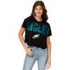 Philadelphia Eagles NFL Womens Distressed Wordmark Crop Top