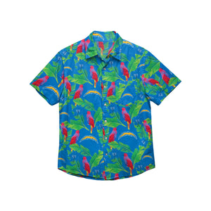 Los Angeles Chargers NFL Mens Floral Button Up Shirt