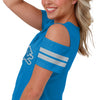 Detroit Lions NFL Womens Cold Shoulder T-Shirt