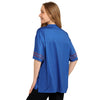 Buffalo Bills NFL Womens Rhinestone Logo Oversized V-Neck Mesh T-Shirt (PREORDER - SHIPS MID SEPTEMBER)