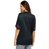 Chicago Bears NFL Womens Rhinestone Logo Oversized V-Neck Mesh T-Shirt (PREORDER - SHIPS MID SEPTEMBER)