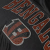 Cincinnati Bengals NFL Womens Rhinestone Logo Oversized V-Neck Mesh T-Shirt