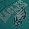 Philadelphia Eagles NFL Womens Rhinestone Logo Oversized V-Neck Mesh T-Shirt (PREORDER - SHIPS MID SEPTEMBER)