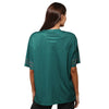 Philadelphia Eagles NFL Womens Rhinestone Logo Oversized V-Neck Mesh T-Shirt (PREORDER - SHIPS MID SEPTEMBER)