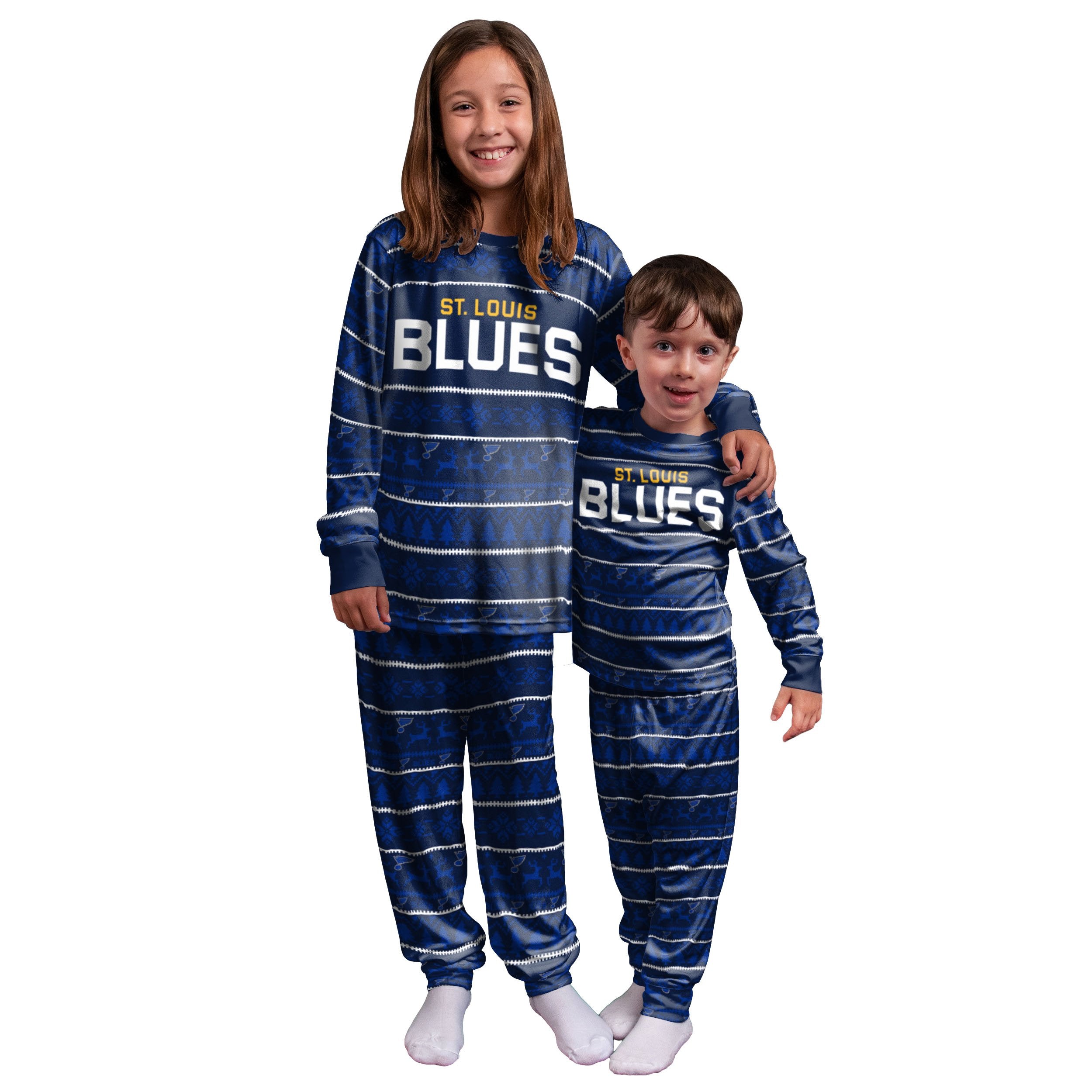 St. Louis Blues Youth - Split Color NHL Slippers :: FansMania