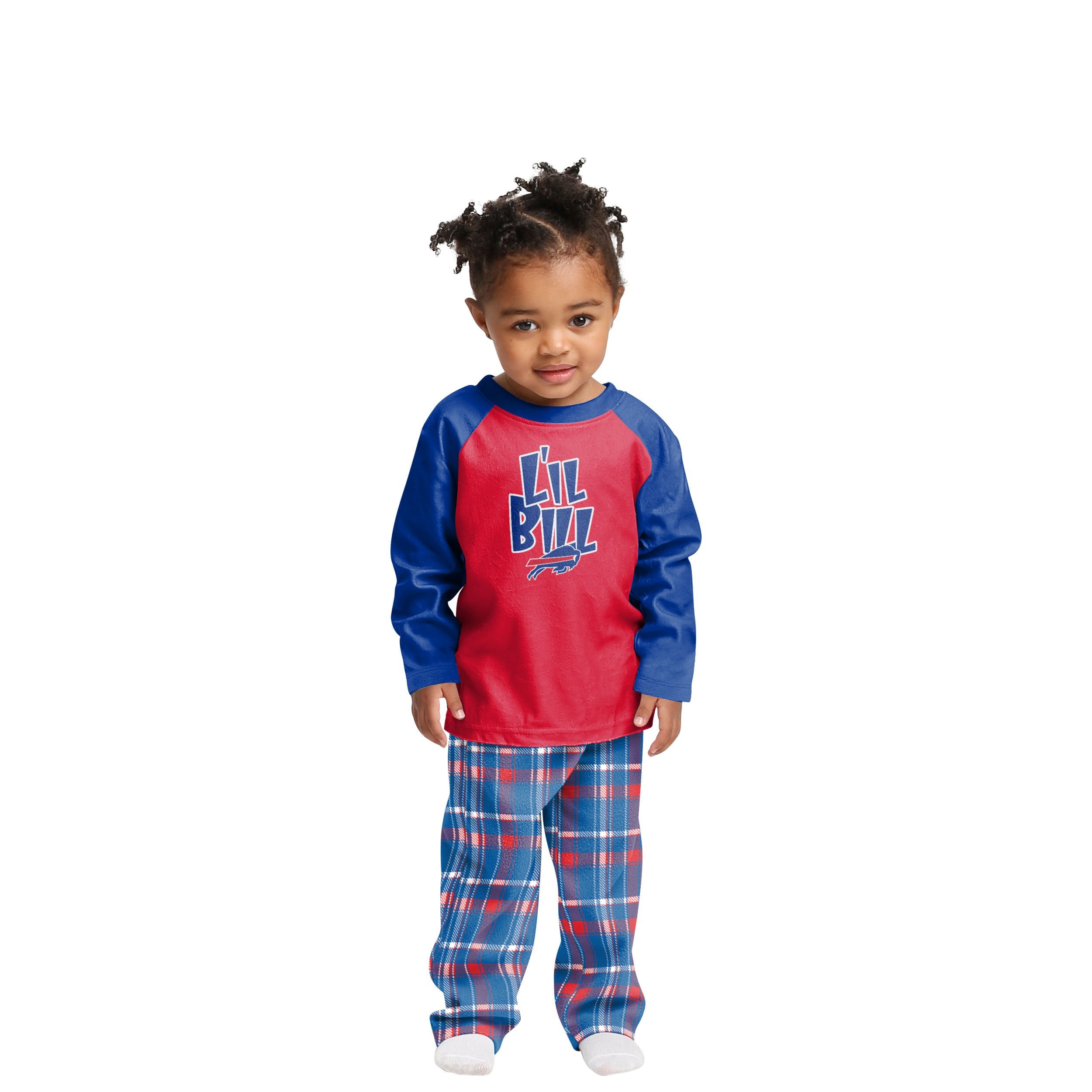 Youth Buffalo Bills Royal Logo Allover Print Long Sleeve T-Shirt & Pants  Holiday Pajamas Sleep Set