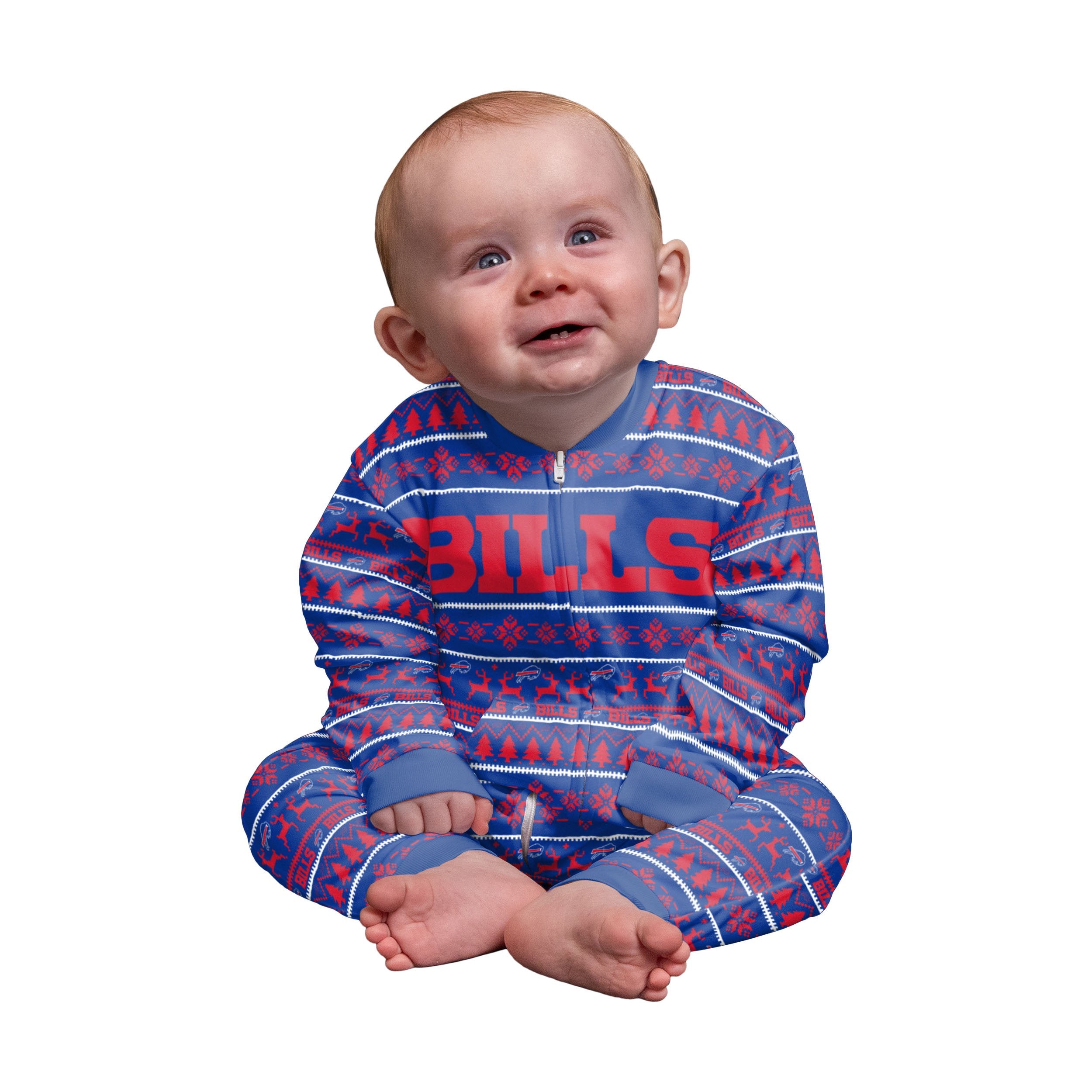 Buffalo Bills Toddler Allover Print Long Sleeve T-Shirt & Pants Holiday  Pajamas Sleep Set - Royal