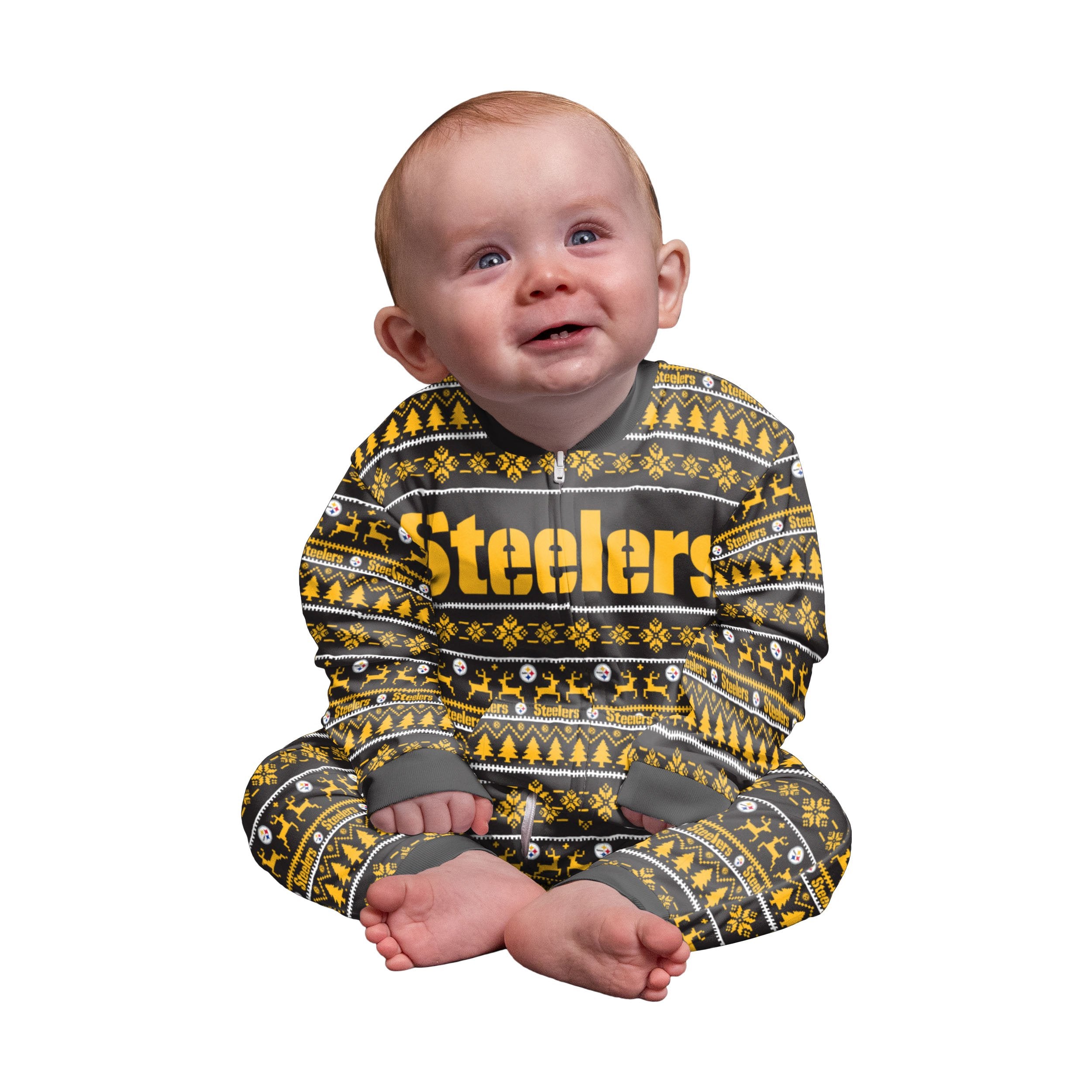 Pittsburgh Steelers Mens Plaid Family Holiday Pajamas, Mens Size: S