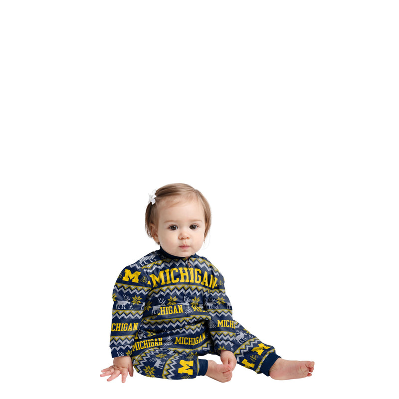 FOCO New York Yankees Infant Ugly Pattern Family Holiday Pajamas, Baby & Toddler Size: 18 Mo