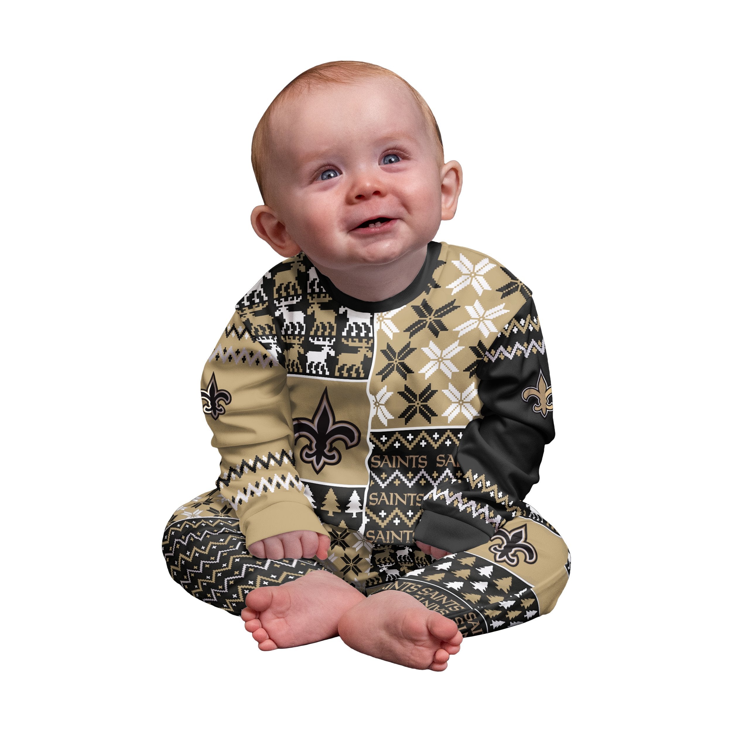 New Orleans Saints NFL 3D Personalized Pajamas Set For Kids & Adult