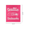 Seattle Seahawks NFL Throw Blanket With Plush Unicorn