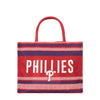 Philadelphia Phillies MLB Stitch Pattern Canvas Tote Bag