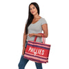 Philadelphia Phillies MLB Stitch Pattern Canvas Tote Bag