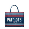 New England Patriots NFL Stitch Pattern Canvas Tote Bag