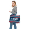 New England Patriots NFL Stitch Pattern Canvas Tote Bag