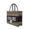 Pittsburgh Steelers NFL Stitch Pattern Canvas Tote Bag