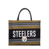 Pittsburgh Steelers NFL Stitch Pattern Canvas Tote Bag