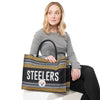 Pittsburgh Steelers NFL Stitch Pattern Canvas Tote Bag