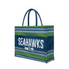 Seattle Seahawks NFL Stitch Pattern Canvas Tote Bag