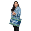 Seattle Seahawks NFL Stitch Pattern Canvas Tote Bag