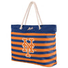 New York Mets MLB Nautical Stripe Tote Bag