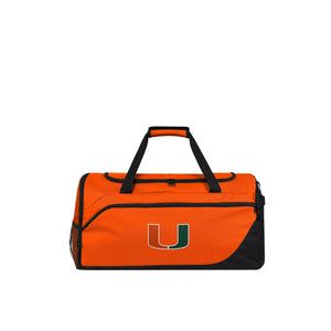 Miami Hurricanes NCAA Solid Big Logo Duffle Bag